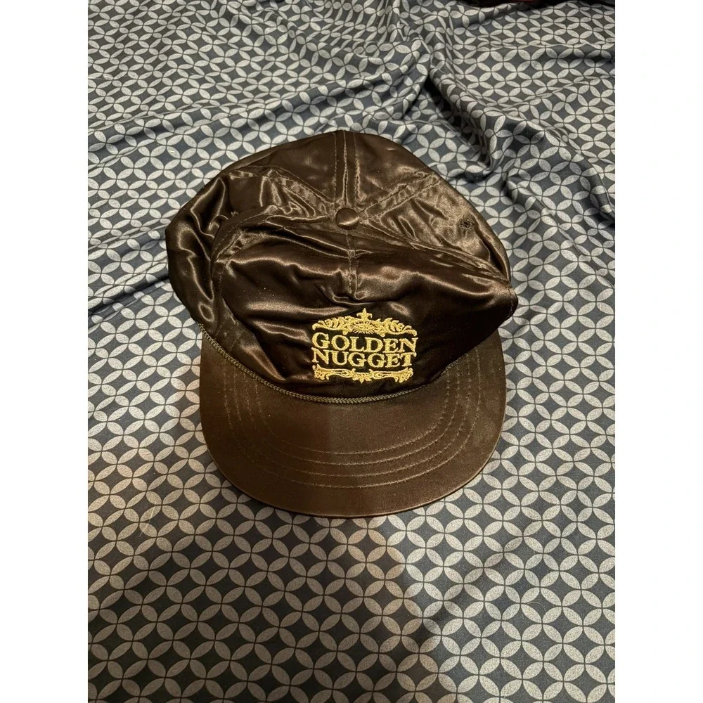 Golden Nugget Black Hat Cap Strapback Adjustable Casino Adult Louisiana